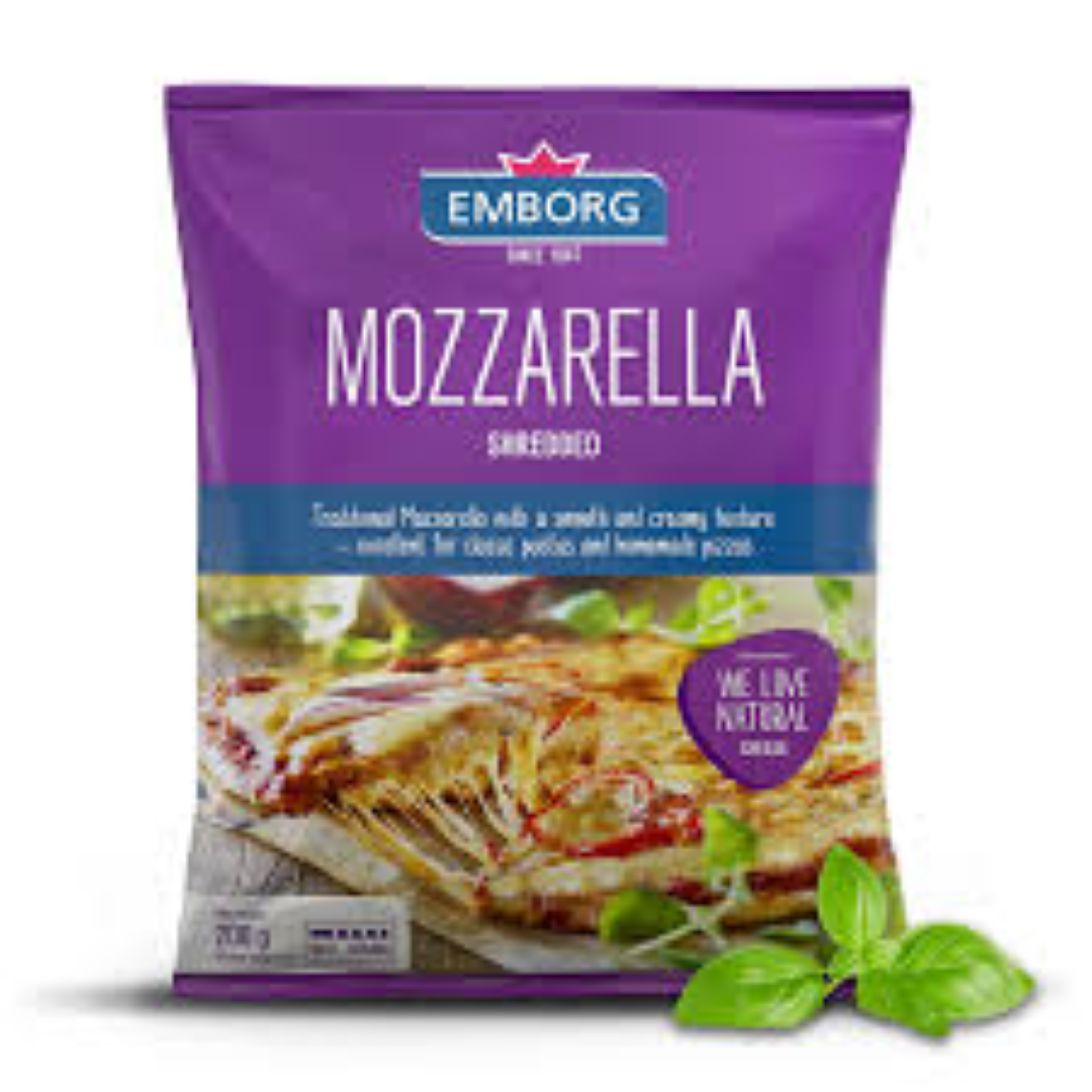 EMBORG MOZZARELLA SHREDDED 200G
